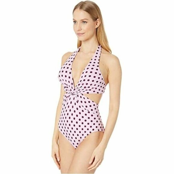 Kate Spade pink & polka dot one piece swimsuit - Picture 3 of 6